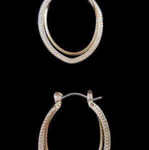 Vintage double hoop earrings